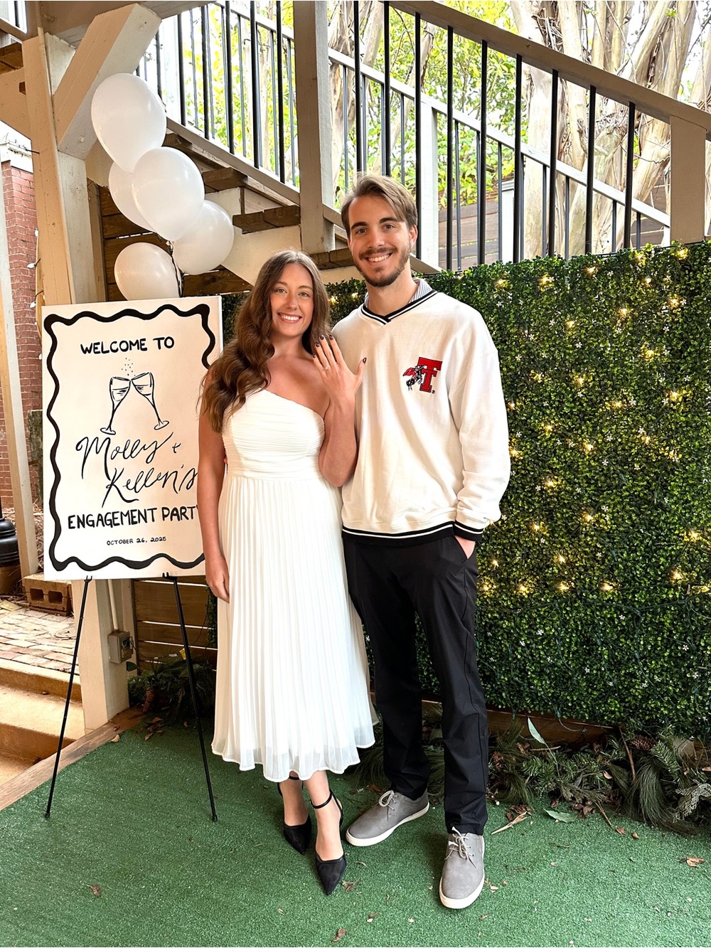 Lulu's White Strapless Pleated Midi Dress